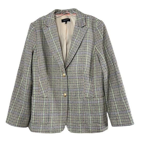 Talbots Multicolor Tweed Wool Blend Blazer Jacket Size 16 Fully Lined - Picture 3 of 13